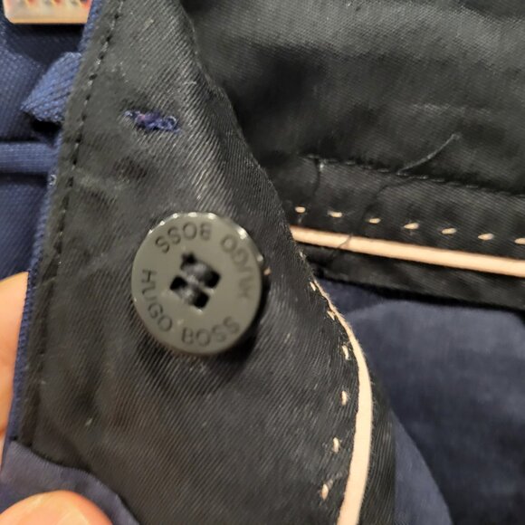 Hugo Boss Navy blue Women's Wool Dress Pants Size 30x32 - Picture 5 of 8